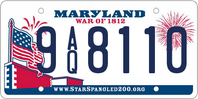 MD license plate 9AQ8110