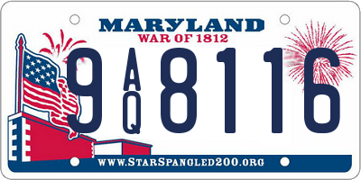 MD license plate 9AQ8116