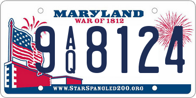 MD license plate 9AQ8124