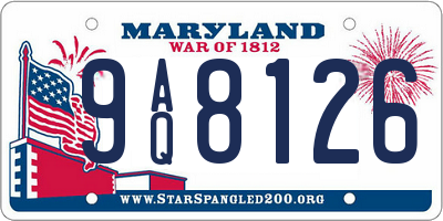 MD license plate 9AQ8126