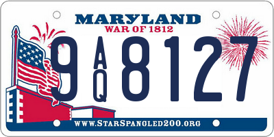 MD license plate 9AQ8127