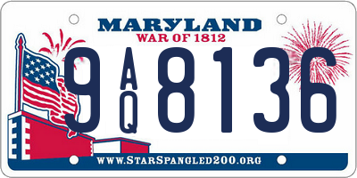 MD license plate 9AQ8136