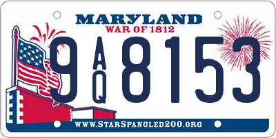 MD license plate 9AQ8153