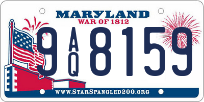 MD license plate 9AQ8159