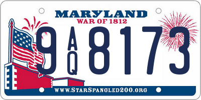 MD license plate 9AQ8173