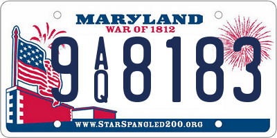 MD license plate 9AQ8183