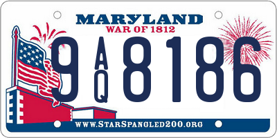 MD license plate 9AQ8186