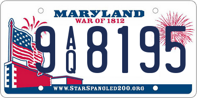 MD license plate 9AQ8195