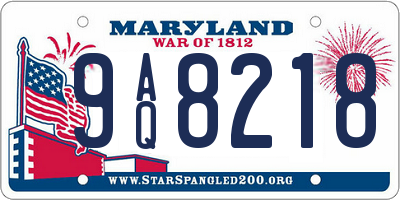 MD license plate 9AQ8218