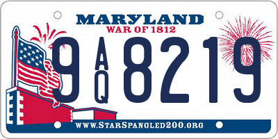 MD license plate 9AQ8219