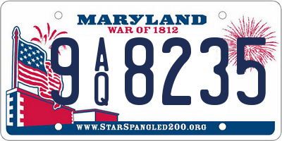 MD license plate 9AQ8235