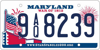 MD license plate 9AQ8239