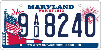 MD license plate 9AQ8240