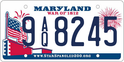 MD license plate 9AQ8245