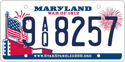 MD license plate 9AQ8257