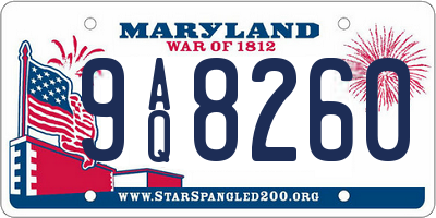 MD license plate 9AQ8260