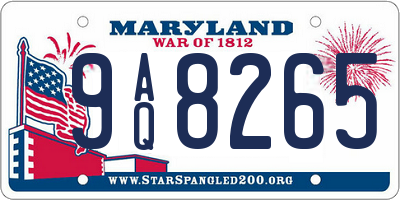 MD license plate 9AQ8265