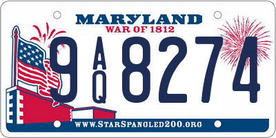 MD license plate 9AQ8274