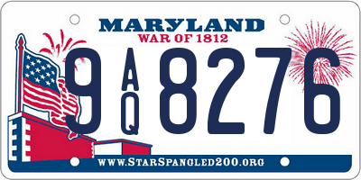 MD license plate 9AQ8276