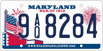 MD license plate 9AQ8284