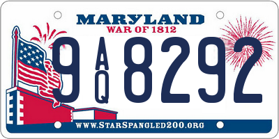 MD license plate 9AQ8292