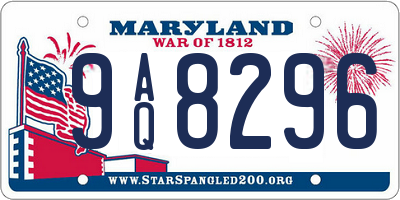 MD license plate 9AQ8296