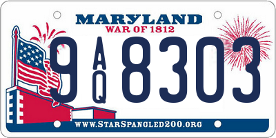 MD license plate 9AQ8303