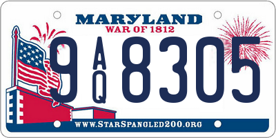MD license plate 9AQ8305