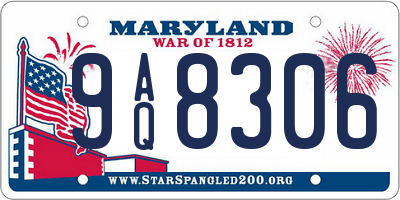 MD license plate 9AQ8306