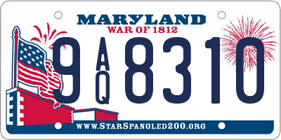 MD license plate 9AQ8310