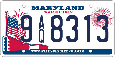MD license plate 9AQ8313
