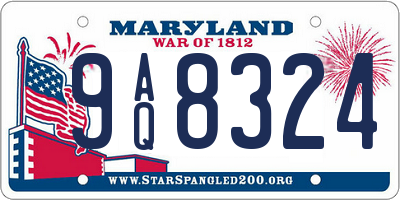 MD license plate 9AQ8324