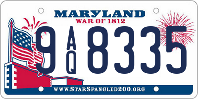 MD license plate 9AQ8335