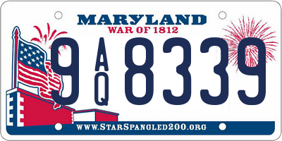 MD license plate 9AQ8339