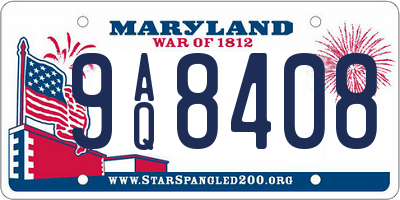 MD license plate 9AQ8408