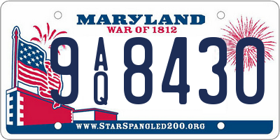 MD license plate 9AQ8430