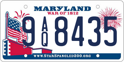 MD license plate 9AQ8435