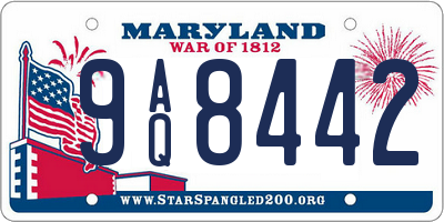 MD license plate 9AQ8442