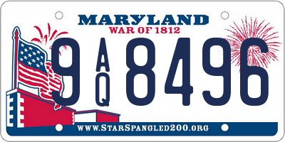 MD license plate 9AQ8496