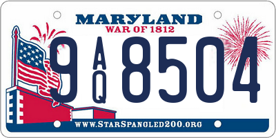 MD license plate 9AQ8504