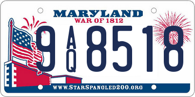 MD license plate 9AQ8518