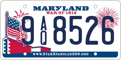 MD license plate 9AQ8526