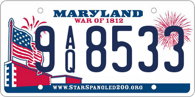 MD license plate 9AQ8533
