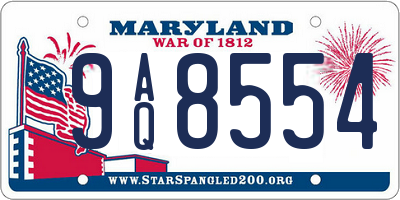 MD license plate 9AQ8554