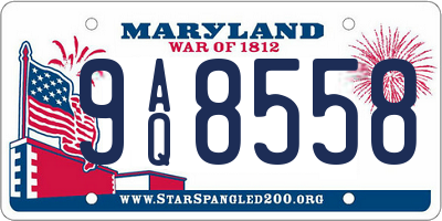 MD license plate 9AQ8558
