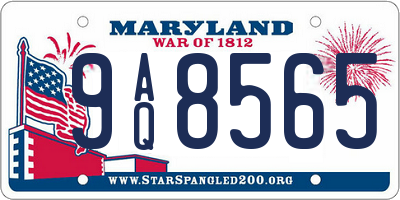 MD license plate 9AQ8565