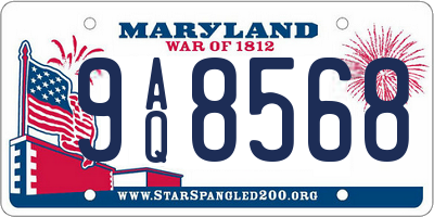 MD license plate 9AQ8568