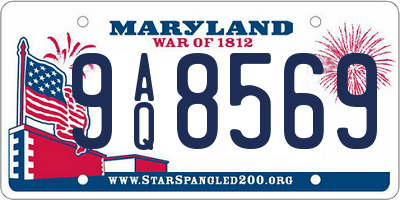 MD license plate 9AQ8569