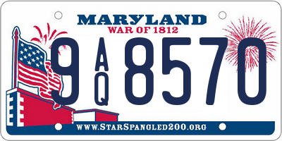 MD license plate 9AQ8570