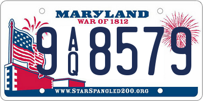 MD license plate 9AQ8579